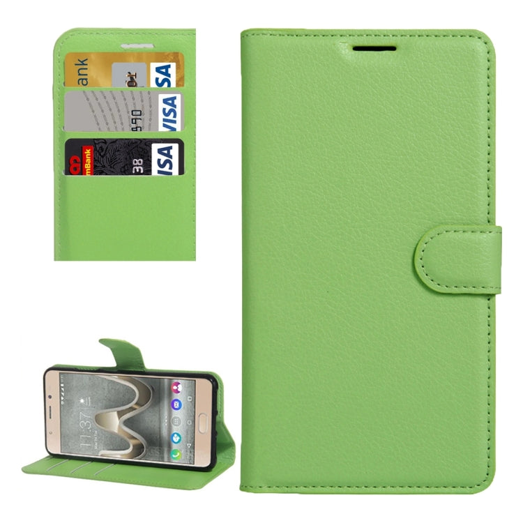 For Wiko UFeel Prime Litchi Texture Horizontal Flip PU Leather Case with Holder & Card Slots & Wallet