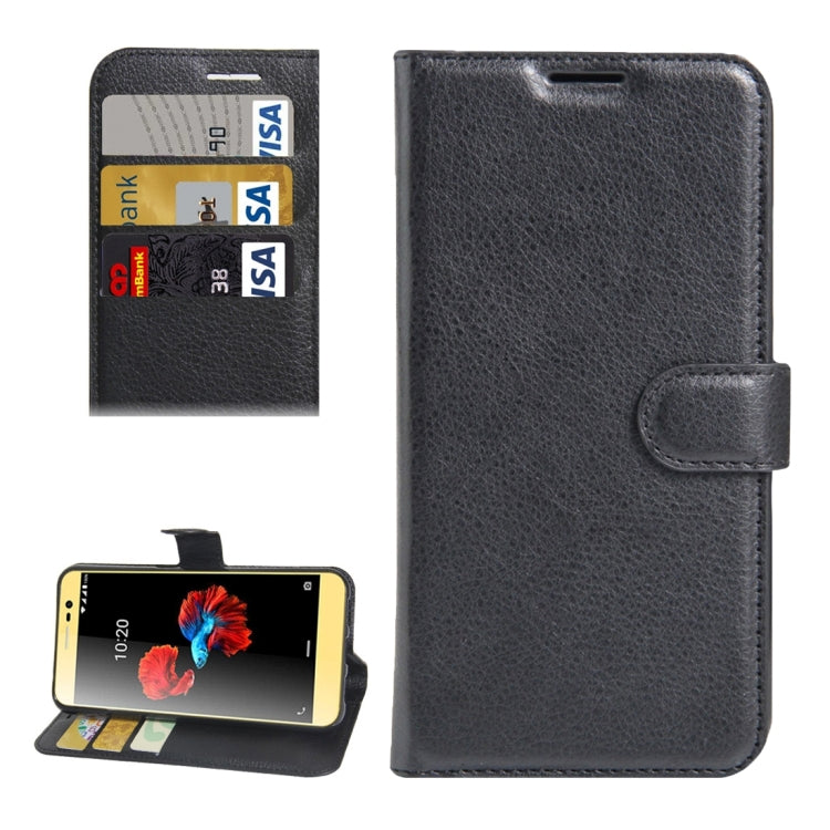 For ZTE A910 Litchi Texture Horizontal Flip PU Leather Case with Holder & Card Slots & Wallet
