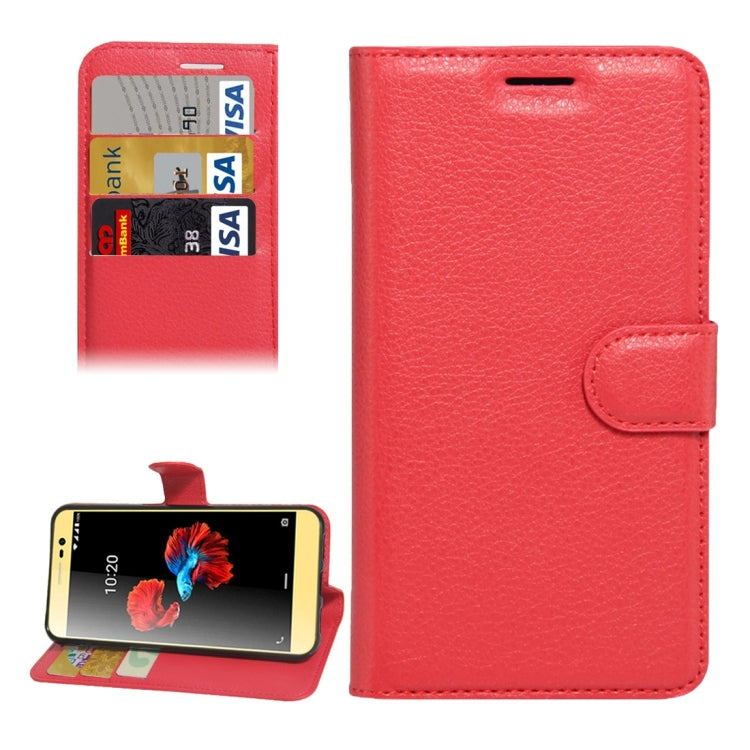 For ZTE A910 Litchi Texture Horizontal Flip PU Leather Case with Holder & Card Slots & Wallet