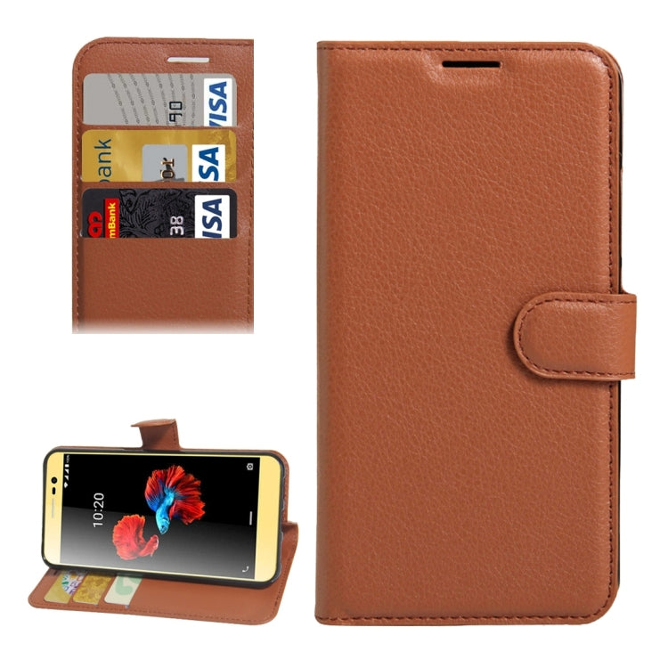 For ZTE A910 Litchi Texture Horizontal Flip PU Leather Case with Holder & Card Slots & Wallet