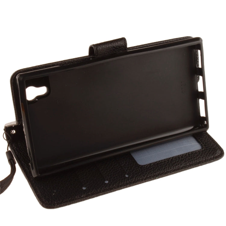 For Lenovo P70 / P70-t Litchi Texture Horizontal Flip PU Leather Case with Holder & Card Slots & Wallet & Photo Frame & Lanyard