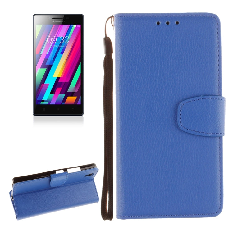 For Lenovo P70 / P70-t Litchi Texture Horizontal Flip PU Leather Case with Holder & Card Slots & Wallet & Photo Frame & Lanyard