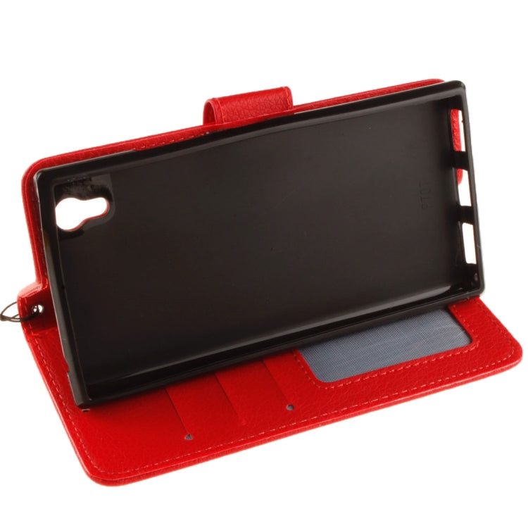 For Lenovo P70 / P70-t Litchi Texture Horizontal Flip PU Leather Case with Holder & Card Slots & Wallet & Photo Frame & Lanyard