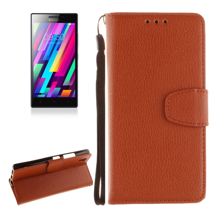 For Lenovo P70 / P70-t Litchi Texture Horizontal Flip PU Leather Case with Holder & Card Slots & Wallet & Photo Frame & Lanyard