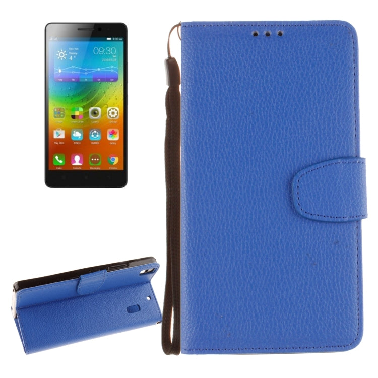 For Lenovo K3 Note Litchi Texture Horizontal Flip PU Leather Case with Holder & Card Slots & Wallet & Photo Frame & Lanyard