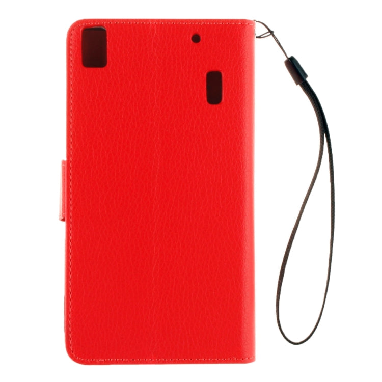 For Lenovo K3 Note Litchi Texture Horizontal Flip PU Leather Case with Holder & Card Slots & Wallet & Photo Frame & Lanyard