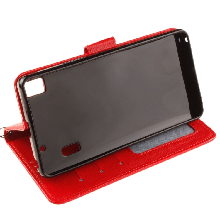 For Lenovo K3 Note Litchi Texture Horizontal Flip PU Leather Case with Holder & Card Slots & Wallet & Photo Frame & Lanyard