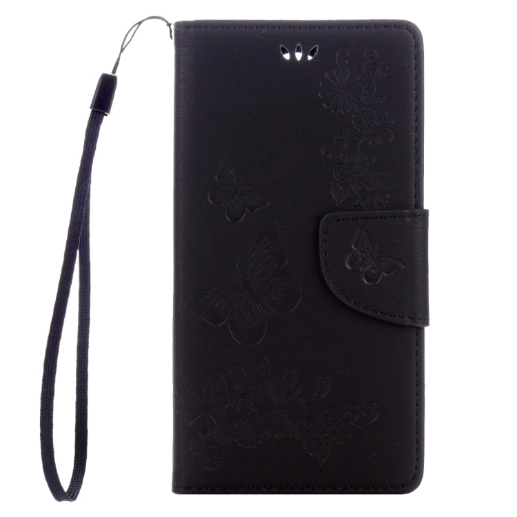 Butterflies Embossing Horizontal Flip Leather Case for Wiko U Feel, with Holder & Card Slots & Wallet & Lanyard