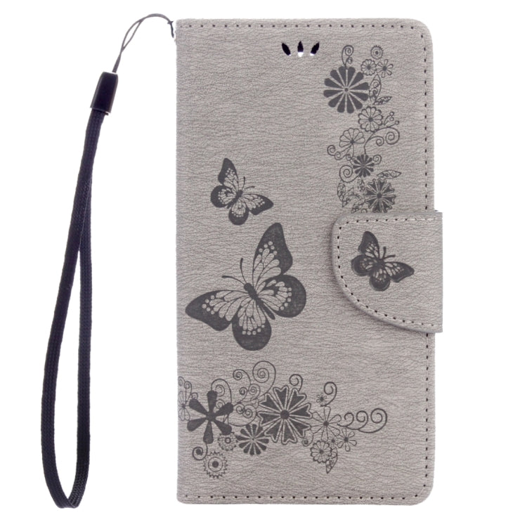 Butterflies Embossing Horizontal Flip Leather Case for Wiko U Feel, with Holder & Card Slots & Wallet & Lanyard