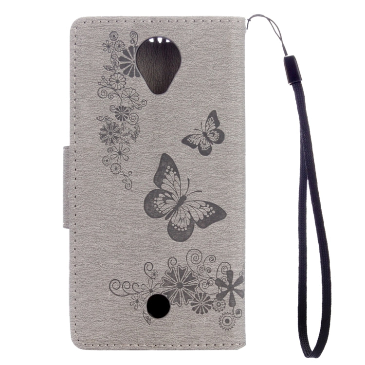 Butterflies Embossing Horizontal Flip Leather Case for Wiko U Feel, with Holder & Card Slots & Wallet & Lanyard