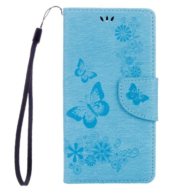 Butterflies Embossing Horizontal Flip Leather Case for Wiko U Feel, with Holder & Card Slots & Wallet & Lanyard