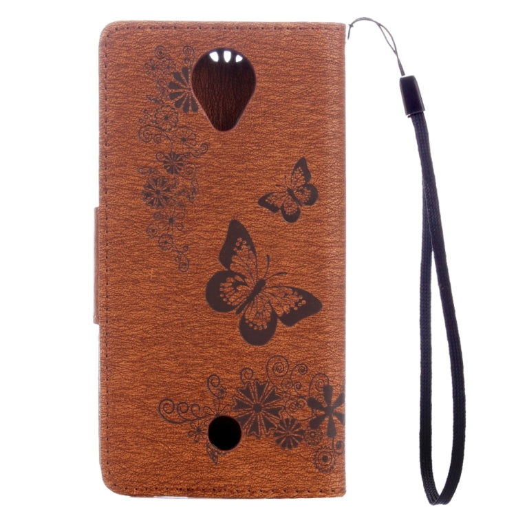 Butterflies Embossing Horizontal Flip Leather Case for Wiko U Feel, with Holder & Card Slots & Wallet & Lanyard
