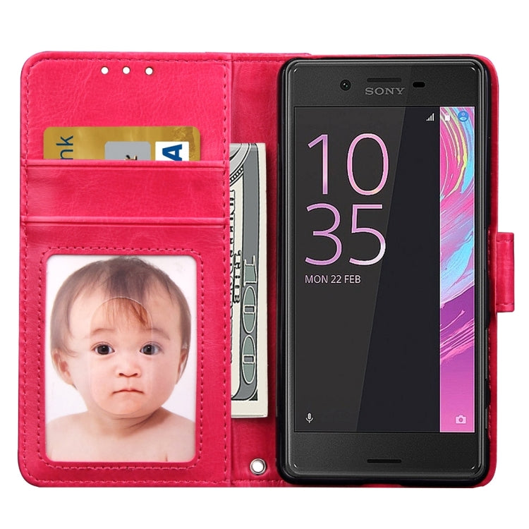 For Sony Xperia X Performance Crazy Horse Texture Horizontal Flip Leather Case with Photo Frame & Holder & Card Slots & Wallet & Lanyard