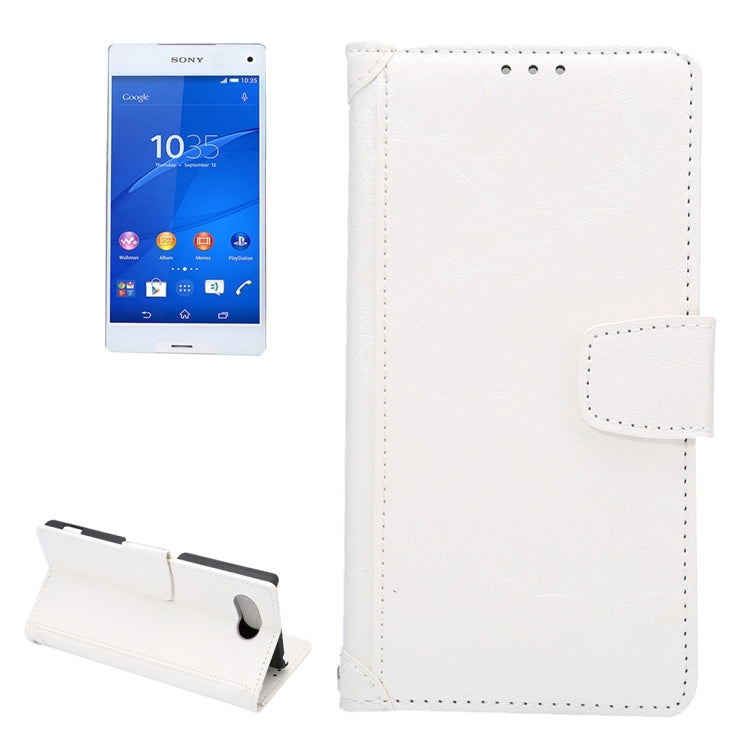 For Sony Xperia Z3 Compact / Z3 mini Oil Wax Crazy Horse Texture Horizontal Flip Leather Case with Photo Frame & Holder & Card Slots & Wallet & Lanyard
