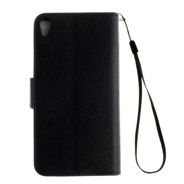 For Sony Xperia XA Litchi Texture Horizontal Flip PU Leather Case with Holder & Card Slots & Wallet & Photo Frame & Lanyard