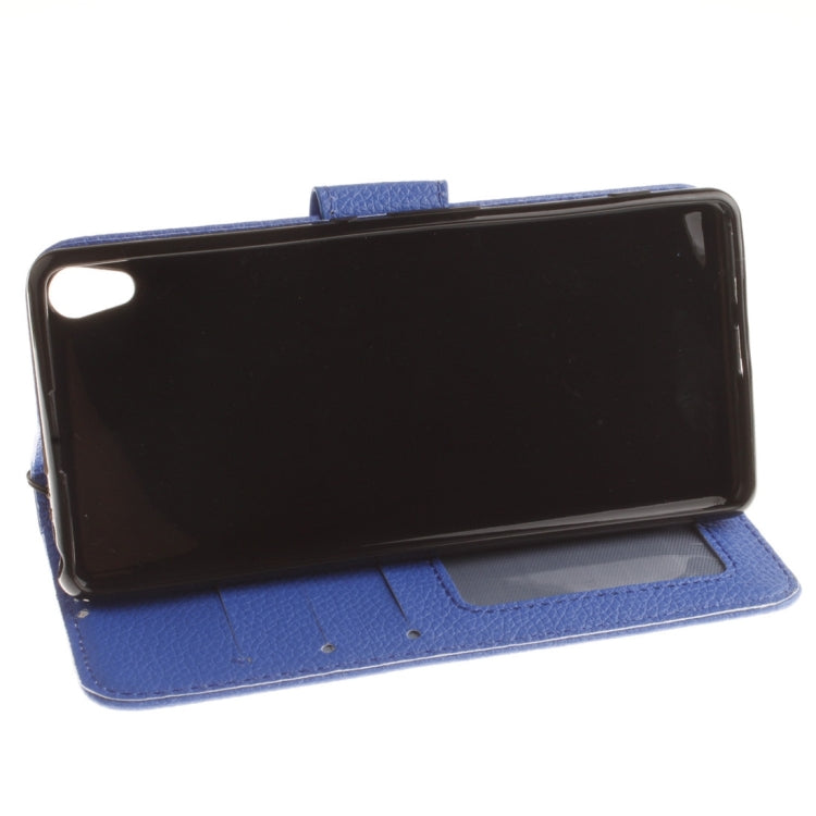 For Sony Xperia XA Litchi Texture Horizontal Flip PU Leather Case with Holder & Card Slots & Wallet & Photo Frame & Lanyard