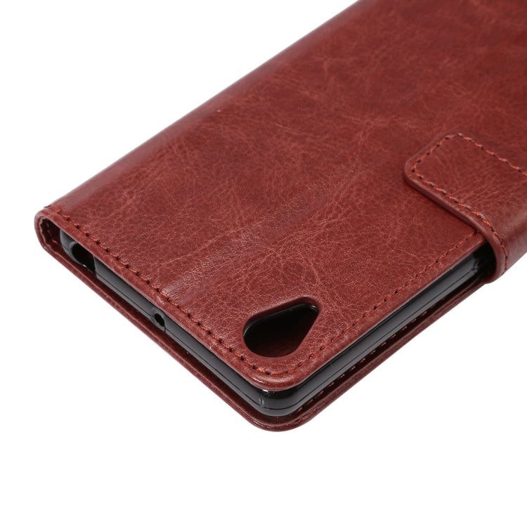 For Sony Xperia X Lambskin Texture Printing Horizontal Flip Leather Case with Holder & Card Slots