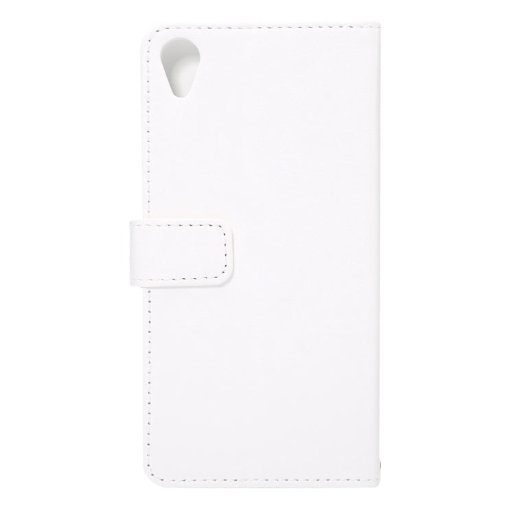 For Sony Xperia X Lambskin Texture Printing Horizontal Flip Leather Case with Holder & Card Slots