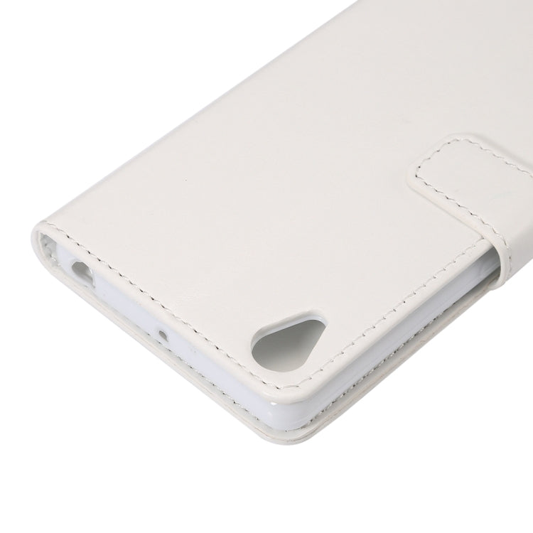 For Sony Xperia X Lambskin Texture Printing Horizontal Flip Leather Case with Holder & Card Slots