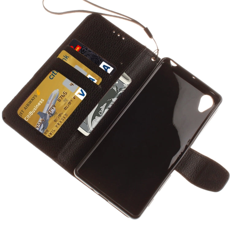 For Sony Xperia X Performance Litchi Texture Horizontal Flip PU Leather Case with Holder & Card Slots & Wallet & Photo Frame & Lanyard