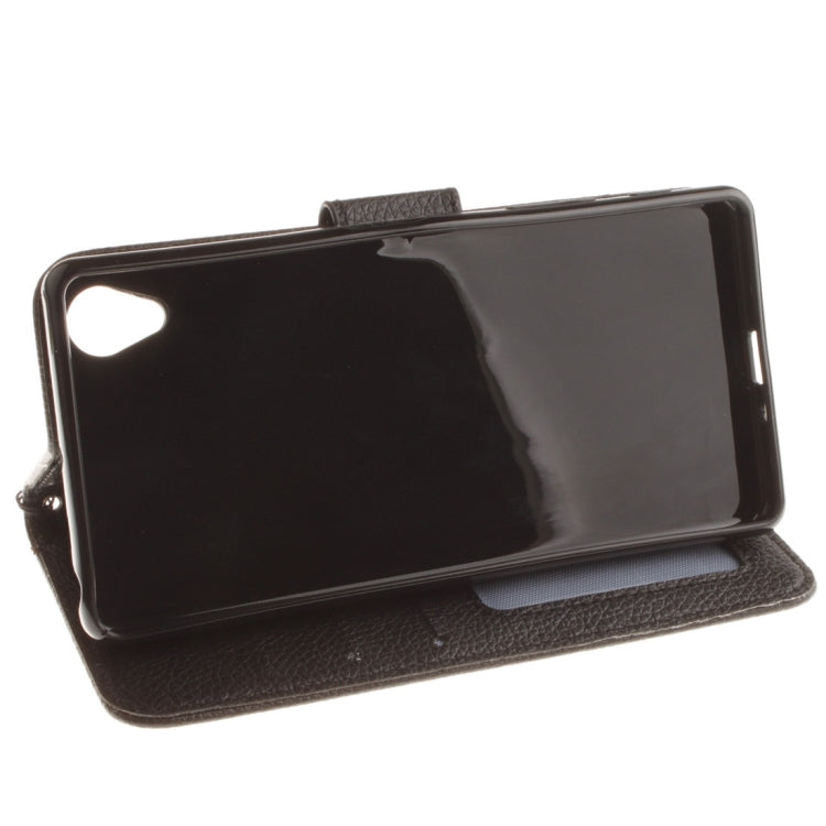 For Sony Xperia X Performance Litchi Texture Horizontal Flip PU Leather Case with Holder & Card Slots & Wallet & Photo Frame & Lanyard