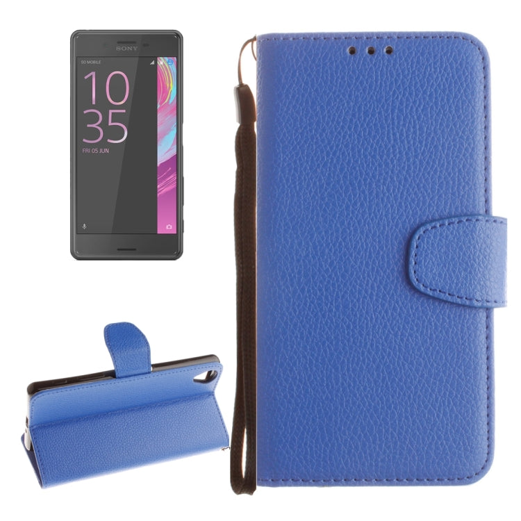 For Sony Xperia X Performance Litchi Texture Horizontal Flip PU Leather Case with Holder & Card Slots & Wallet & Photo Frame & Lanyard