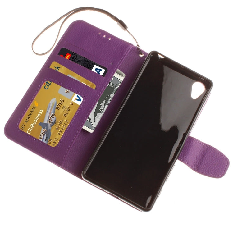 For Sony Xperia X Performance Litchi Texture Horizontal Flip PU Leather Case with Holder & Card Slots & Wallet & Photo Frame & Lanyard