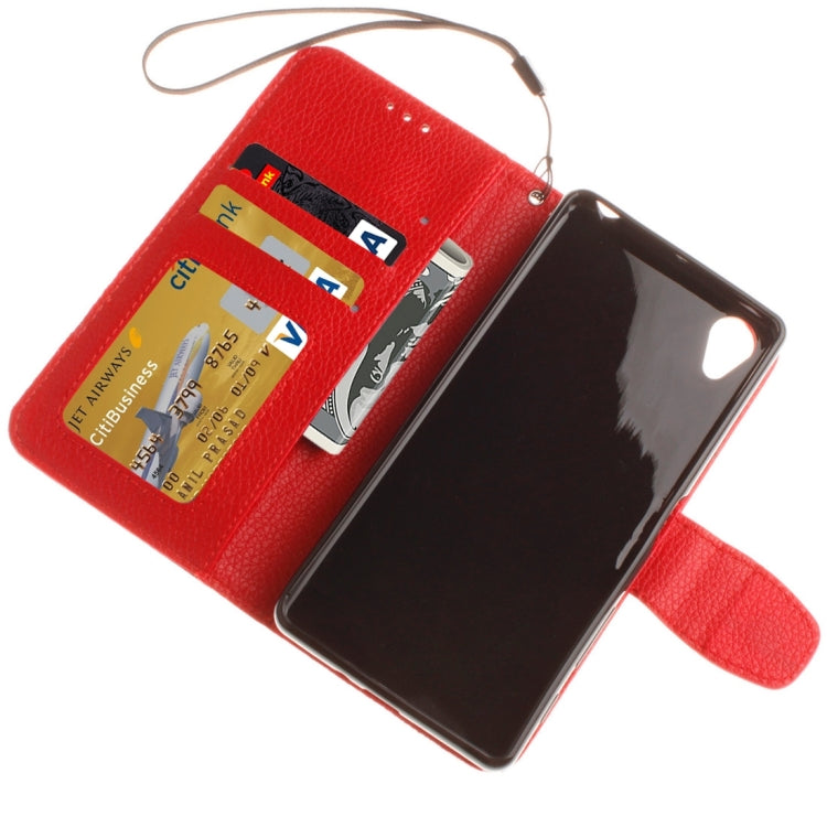 For Sony Xperia X Performance Litchi Texture Horizontal Flip PU Leather Case with Holder & Card Slots & Wallet & Photo Frame & Lanyard