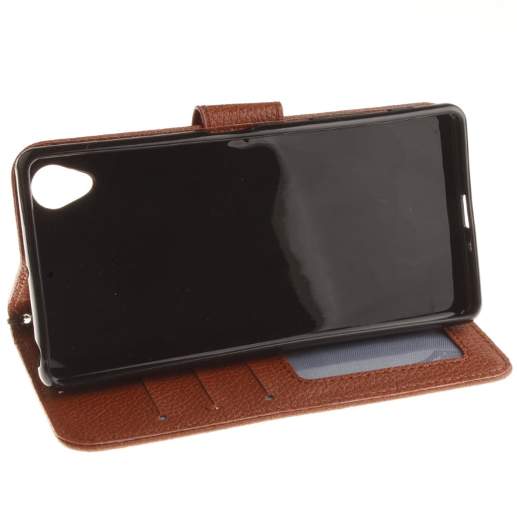 For Sony Xperia X Performance Litchi Texture Horizontal Flip PU Leather Case with Holder & Card Slots & Wallet & Photo Frame & Lanyard