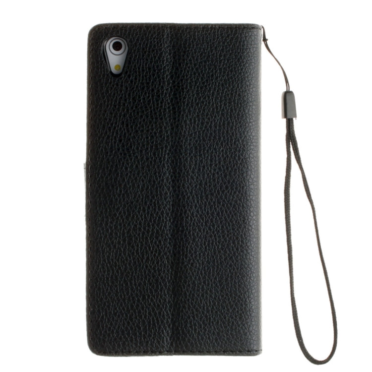 For Sony Xperia Z5 Litchi Texture Horizontal Flip PU Leather Case with Holder & Card Slots & Wallet & Photo Frame & Lanyard