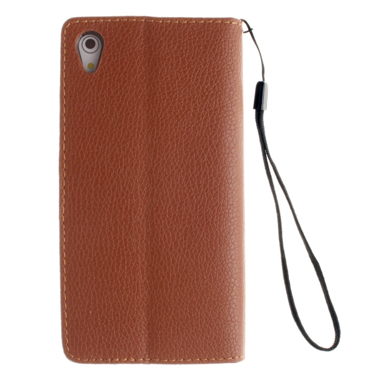 For Sony Xperia Z5 Litchi Texture Horizontal Flip PU Leather Case with Holder & Card Slots & Wallet & Photo Frame & Lanyard