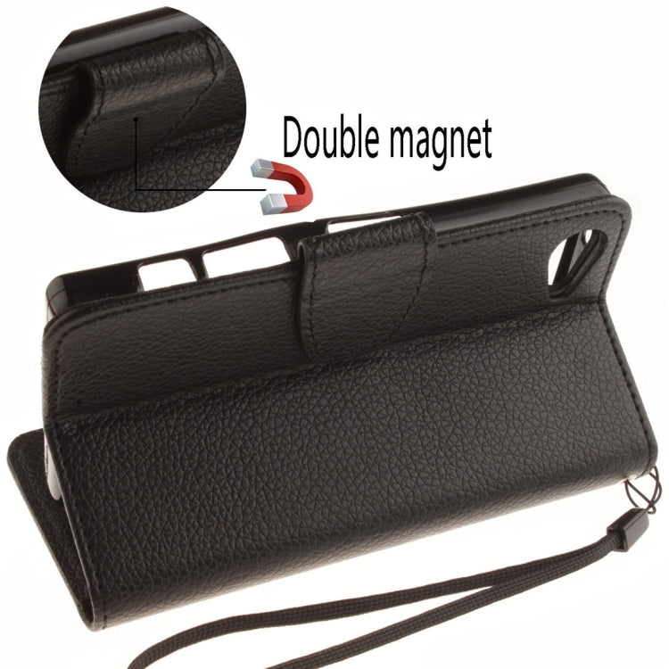 For Sony Xperia Z5 Compact / Z5 mini Litchi Texture Horizontal Flip PU Leather Case with Holder & Card Slots & Wallet & Photo Frame & Lanyard