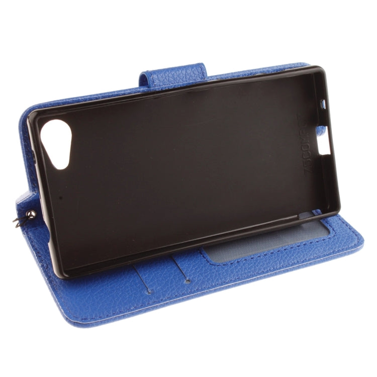 For Sony Xperia Z5 Compact / Z5 mini Litchi Texture Horizontal Flip PU Leather Case with Holder & Card Slots & Wallet & Photo Frame & Lanyard