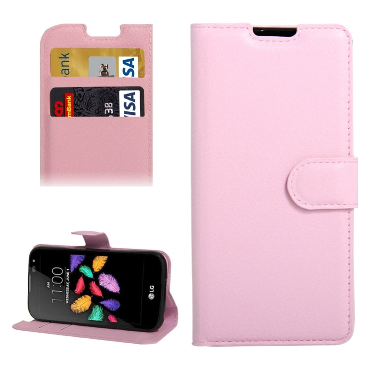 For LG K3 / LS450 Litchi Texture Horizontal Flip PU Leather Case with Holder & Card Slots & Wallet