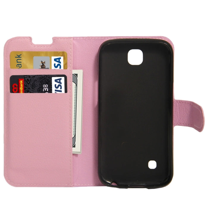 For LG K3 / LS450 Litchi Texture Horizontal Flip PU Leather Case with Holder & Card Slots & Wallet
