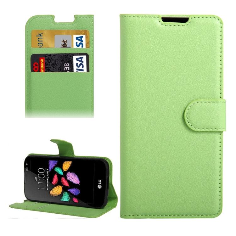 For LG K3 / LS450 Litchi Texture Horizontal Flip PU Leather Case with Holder & Card Slots & Wallet