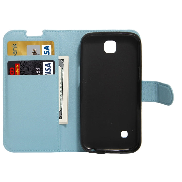 For LG K3 / LS450 Litchi Texture Horizontal Flip PU Leather Case with Holder & Card Slots & Wallet