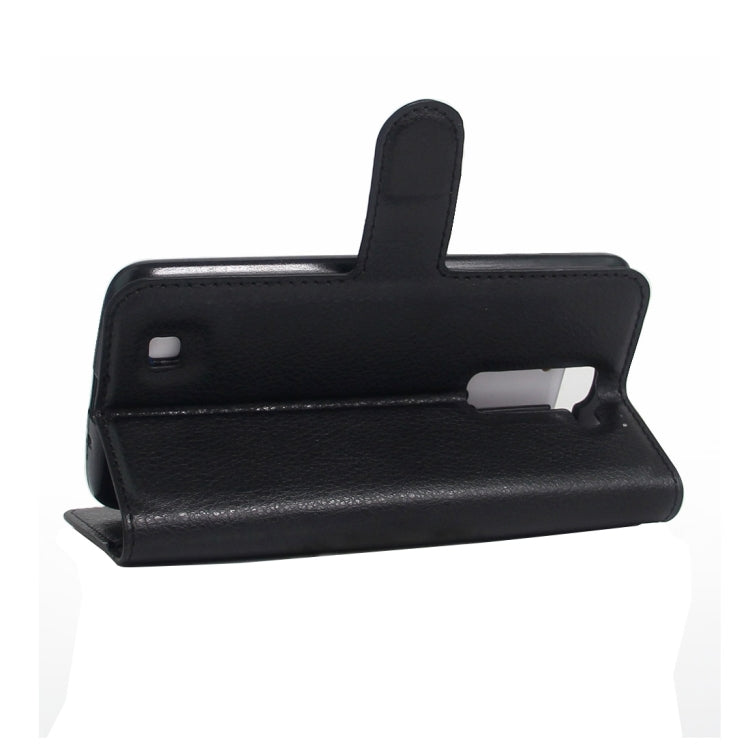 For LG K7 Litchi Texture Horizontal Flip Leather Case with Magnetic Buckle & Holder & Card Slots & Wallet