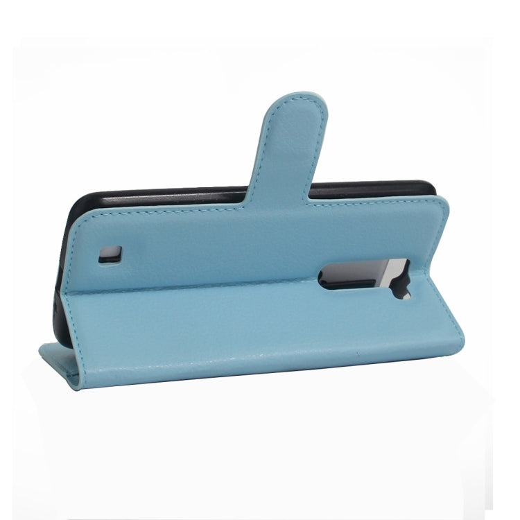 For LG K7 Litchi Texture Horizontal Flip Leather Case with Magnetic Buckle & Holder & Card Slots & Wallet