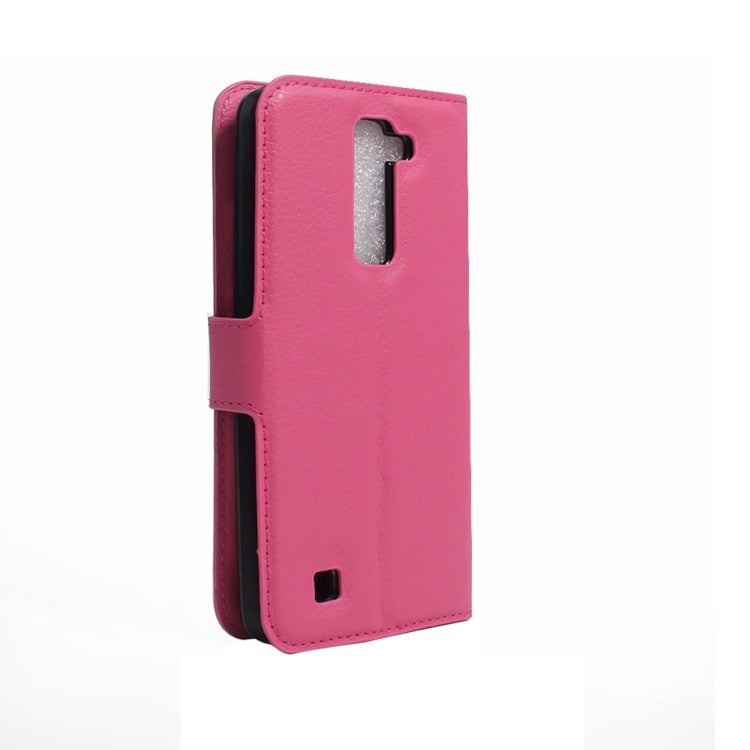For LG K7 Litchi Texture Horizontal Flip Leather Case with Magnetic Buckle & Holder & Card Slots & Wallet