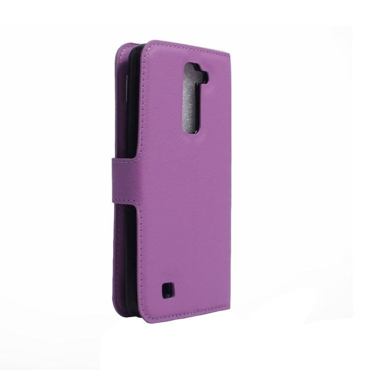 For LG K7 Litchi Texture Horizontal Flip Leather Case with Magnetic Buckle & Holder & Card Slots & Wallet