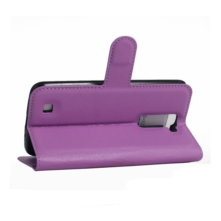 For LG K7 Litchi Texture Horizontal Flip Leather Case with Magnetic Buckle & Holder & Card Slots & Wallet