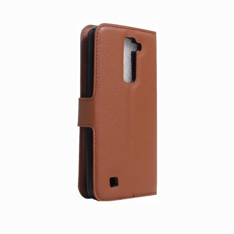 For LG K7 Litchi Texture Horizontal Flip Leather Case with Magnetic Buckle & Holder & Card Slots & Wallet