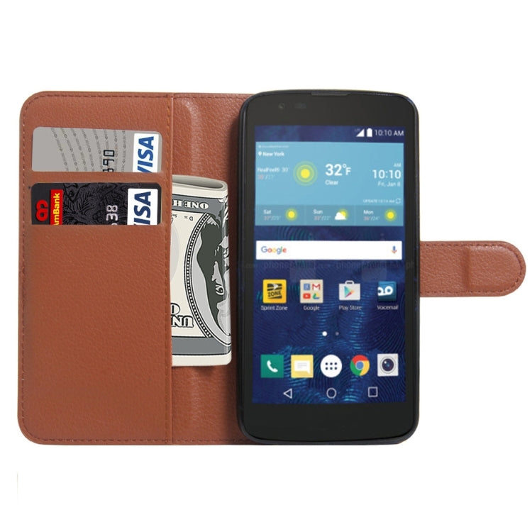 For LG K7 Litchi Texture Horizontal Flip Leather Case with Magnetic Buckle & Holder & Card Slots & Wallet