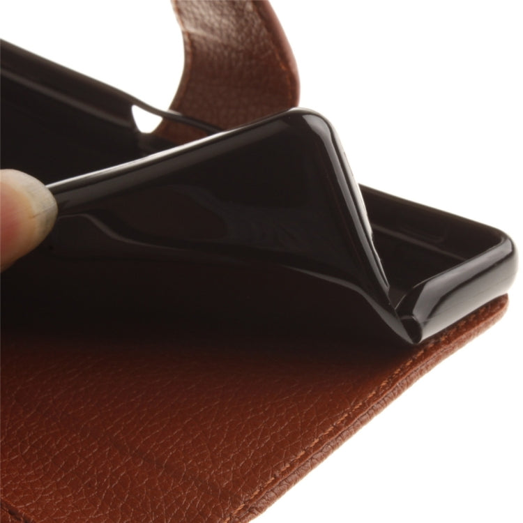 For Sony Xperia X Litchi Texture Horizontal Flip PU Leather Case with Holder & Card Slots & Wallet & Photo Frame & Lanyard