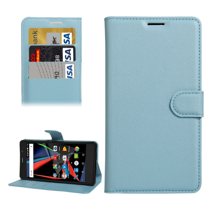 For Archos 55 Diamond Selfie Litchi Texture Horizontal Flip PU Leather Case with Holder & Card Slots & Wallet
