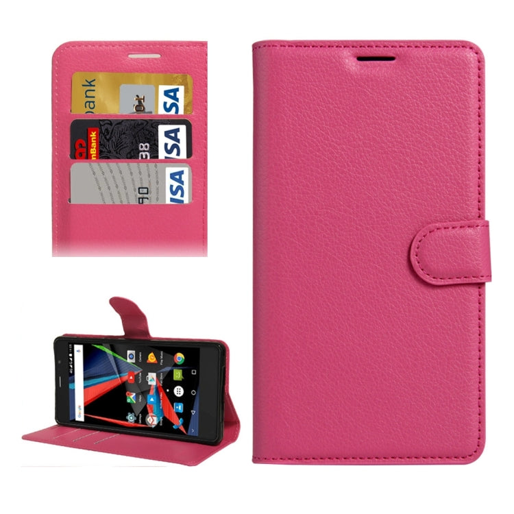 For Archos 55 Diamond Selfie Litchi Texture Horizontal Flip PU Leather Case with Holder & Card Slots & Wallet