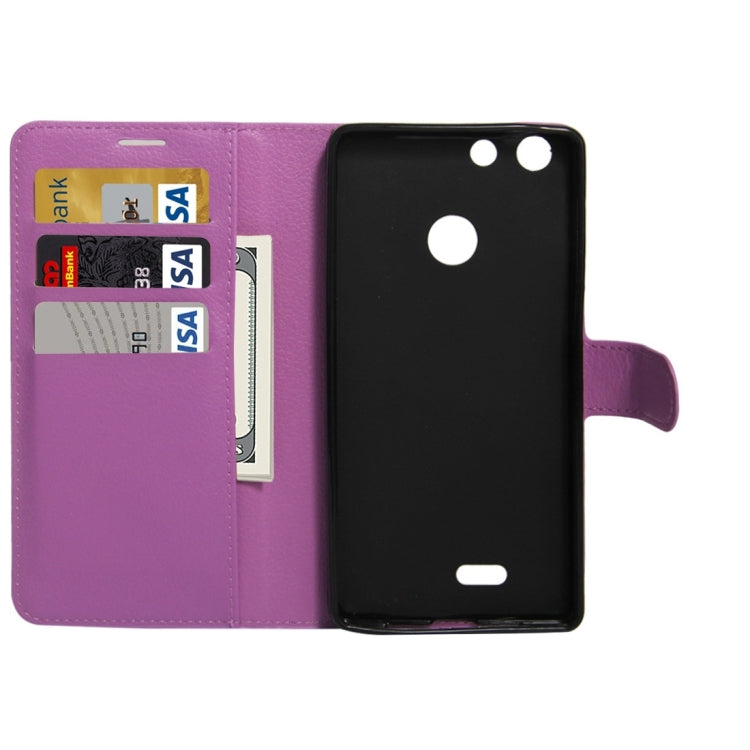 For Archos 55 Diamond Selfie Litchi Texture Horizontal Flip PU Leather Case with Holder & Card Slots & Wallet