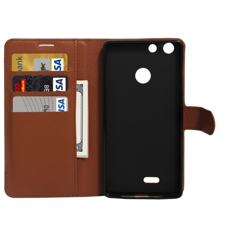 For Archos 55 Diamond Selfie Litchi Texture Horizontal Flip PU Leather Case with Holder & Card Slots & Wallet