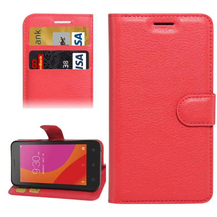 For Lenovo A Plus / A1010a20 Litchi Texture Horizontal Flip PU Leather Case with Holder & Card Slots & Wallet